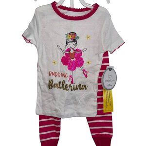 Koala Kids Ballerina Pajama Set 24M 100% Cotton Two-Sided Design For Toddlers